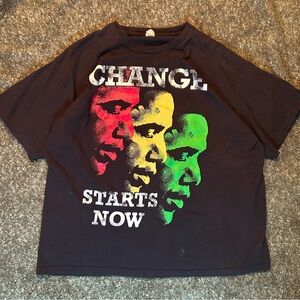 Vintage Obama “change starts now” t shirt